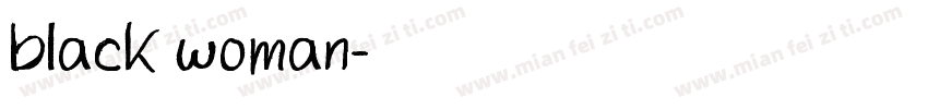 black woman字体转换